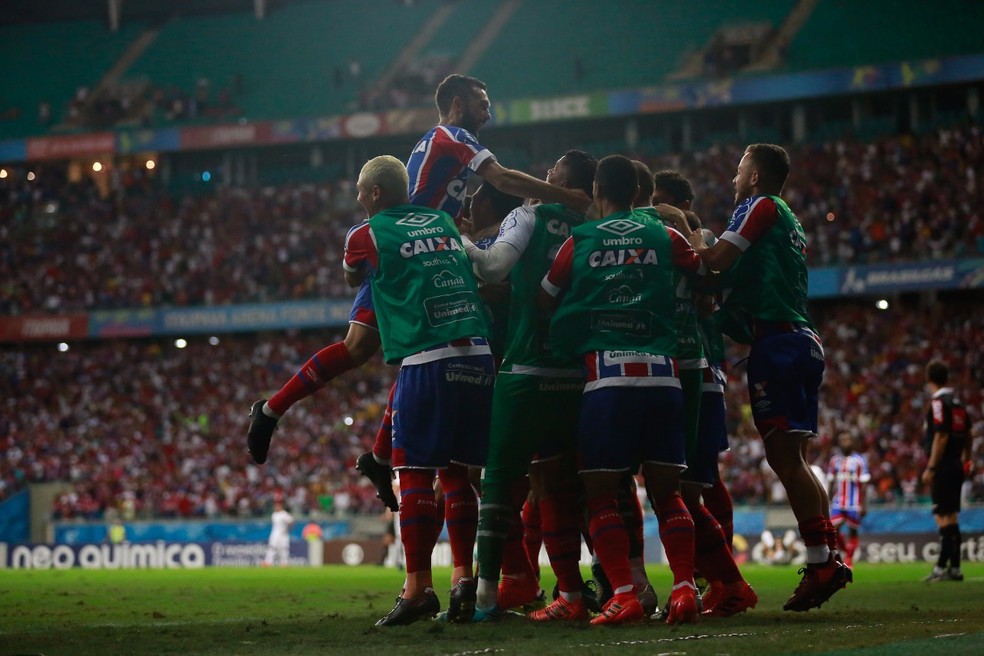 Bahia bate o Santos por 3 a 1 na Arena Fonte Nova (Foto: Marcelo Malaquias/Divulgação/EC Bahia)