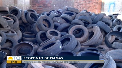 Ecoponto de Palmas recebeu mais de 1300 pneus para reciclagem