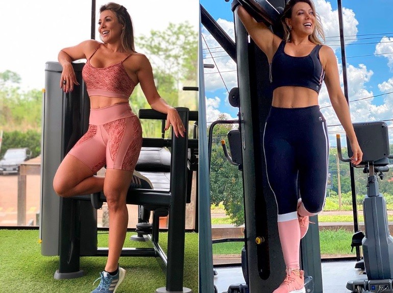 Antes e depois: Fabiana Teixeira conta que tinha microgordurinha abdominal que a incomodava (Foto: Reprodução/Instagram)