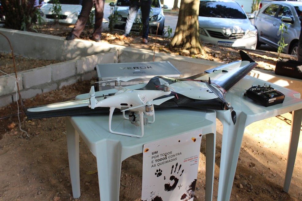 Drones também serão usados durante operação Curuquetê, para auxiliar no combate a focos de incêndio no Sul do Amazonas. — Foto: Patrick Marques/G1 AM