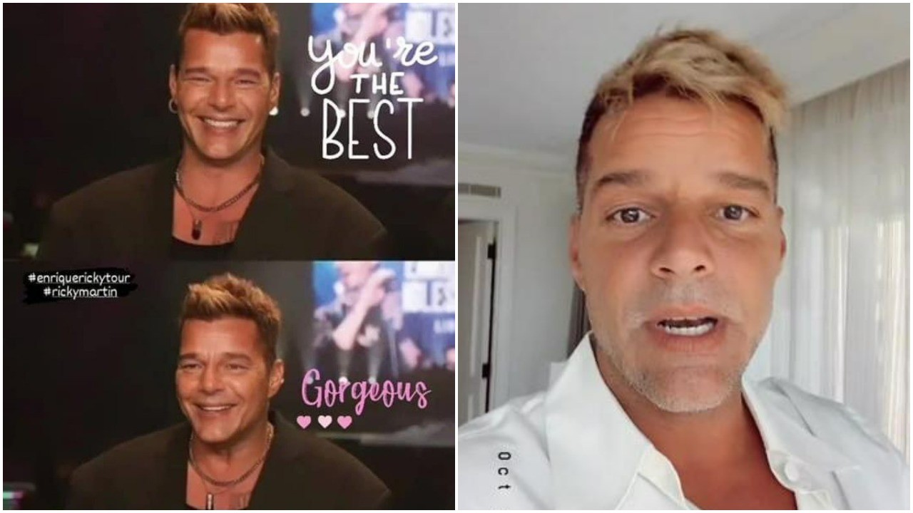 Antes e depois de Ricky Martin (Foto: Reprodução)