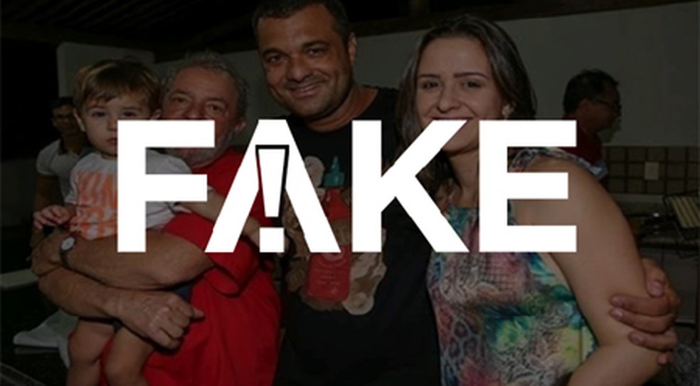 É FAKE que homem ao lado de Lula em foto é irmão de Adélio Bispo  — Foto:  Reprodução