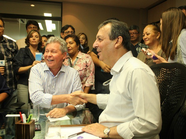 Na reunião, eles anunciaram uma "ação conjunta" a partir de janeiro de 2013 (Foto: Adneison Severiano/G1 AM)