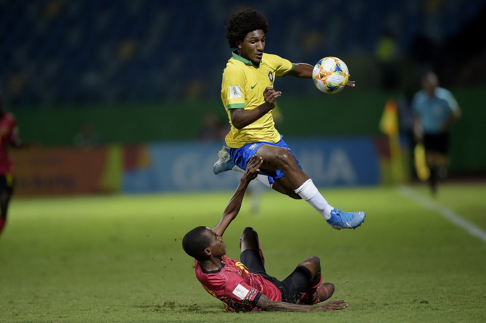Talles Magno chegou aos dois gols no Mundial Sub-17 — Foto: Alexandre Loureiro/ CBF