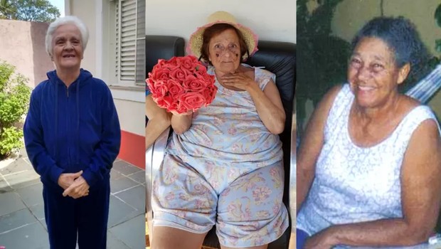 Da esquerda para a direita, Áurea Galli, Eneide Marques Cavalcante e Luzia da Silva: três mulheres, três experiências de convívio com a demência (Foto: Arquivo pessoal via BBC)