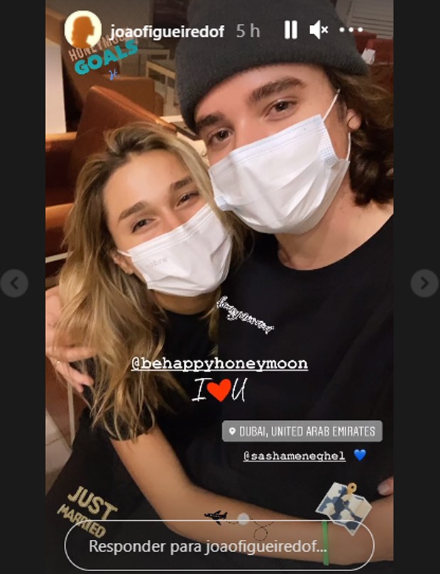 Sasha e João Figueiredo embarcam para lua de mel em Dubai (Foto: Reprodução/Instagram)