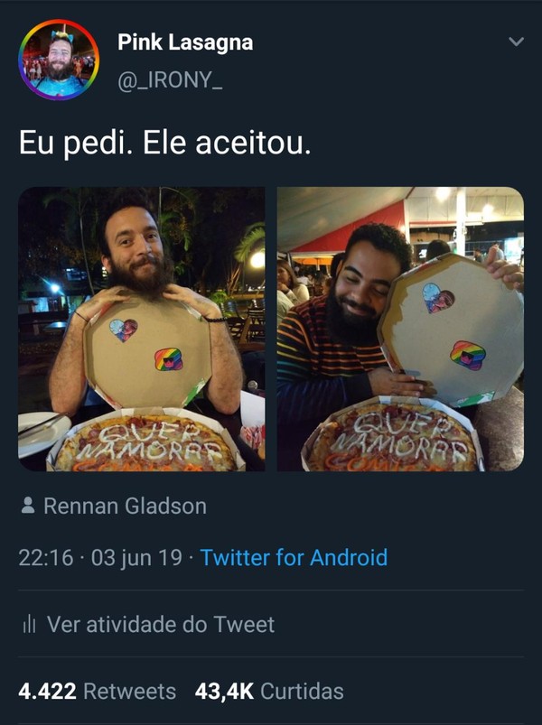 Quer Namorar Comigo Estudante Do Df Surpreende Companheiro Com Pedido Escrito Em Uma Pizza Distrito Federal G1