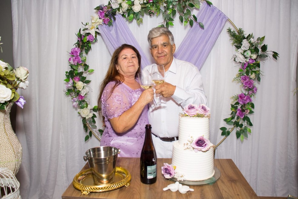 Laércio e Sônia se casaram um ano depois de se reencontrarem. — Foto: Arquivo pessoal