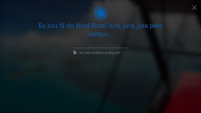 Cortana traz brincadeiras como piadas e músicas também na tela de bloqueio (Foto: Reprodução/Elson de Souza)