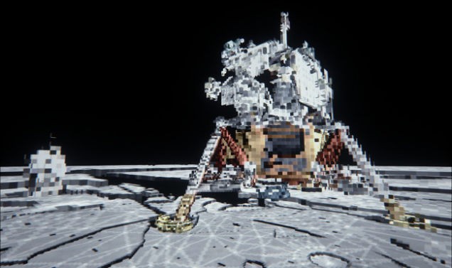 Recriação digital do humano na Lua (Foto: Reprodução)
