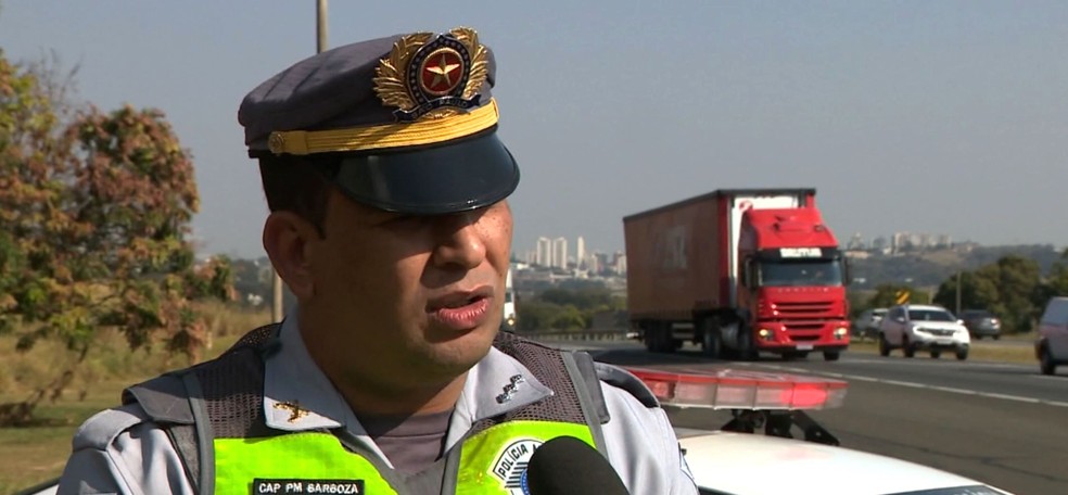 O policial rodoviário Felipe Barboza — Foto: Reprodução/EPTV
