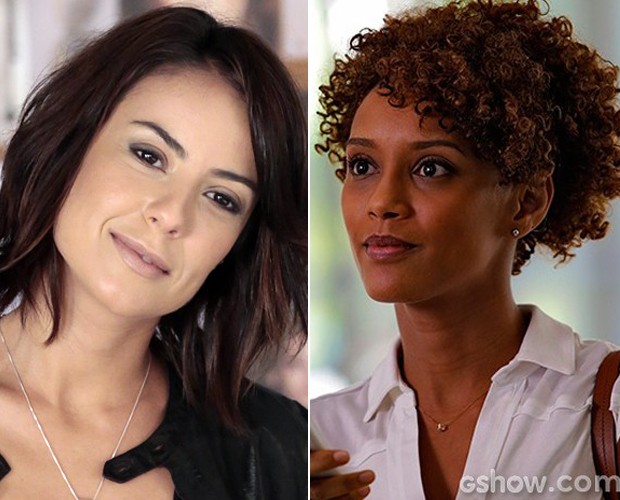 Andréia Horta e Taís Araújo aderiram à moda do cabelo curto (Foto: TV Globo)