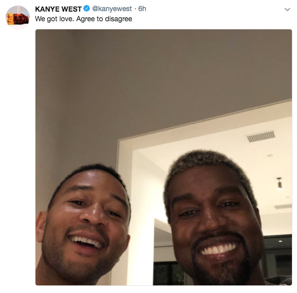 Kanye West e John Legend (Foto: Reprodução/Twitter)