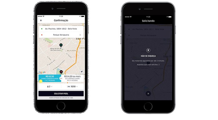 Solicite o UberPOOL com o preço mostrado no app (Foto: Divulgação/Uber)
