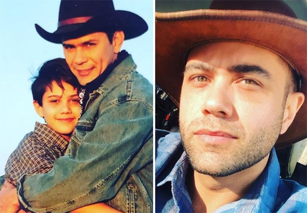 Leandro com o filho, Thiago (Foto: Reprodução/Instagram)