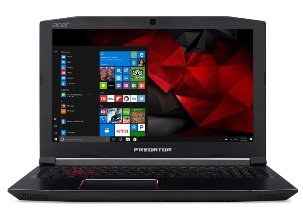Acer Predator Helios 300 é notebook gamer com processador Intel Core i7 — Foto: Divulgação