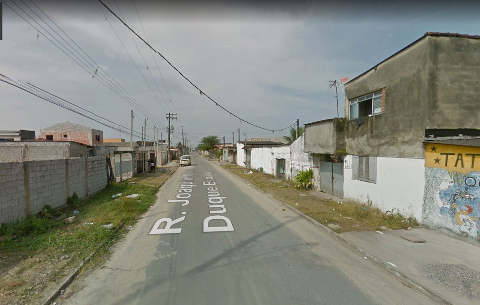 Rua onde a transexual foi morta em Praia Grande, no litoral de São Paulo — Foto: Reprodução/Google Street View