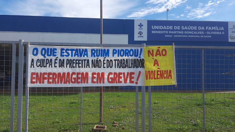 Greve da enfermagem acontece nesta segunda-feira (27). — Foto: Reprodução