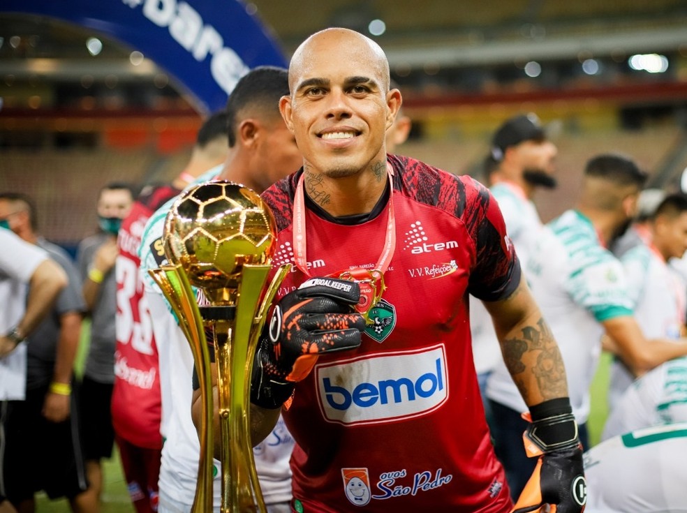 Gleibson quando era jogador do Manaus — Foto: Ismael Monteiro/Manaus FC