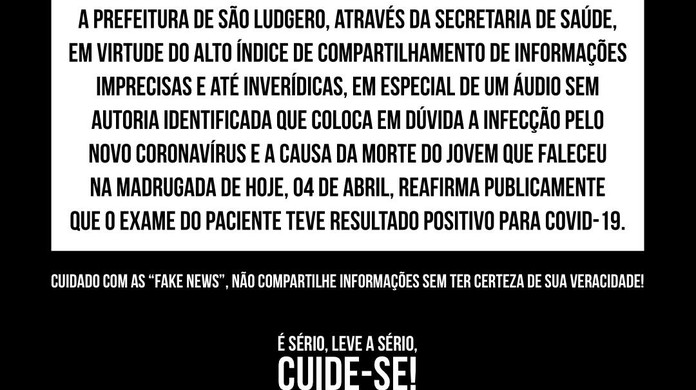 Policia Investiga Autoria De Audio Com Noticia Falsa Sobre Diagnostico De Coronavirus No Sul De Sc Santa Catarina G1