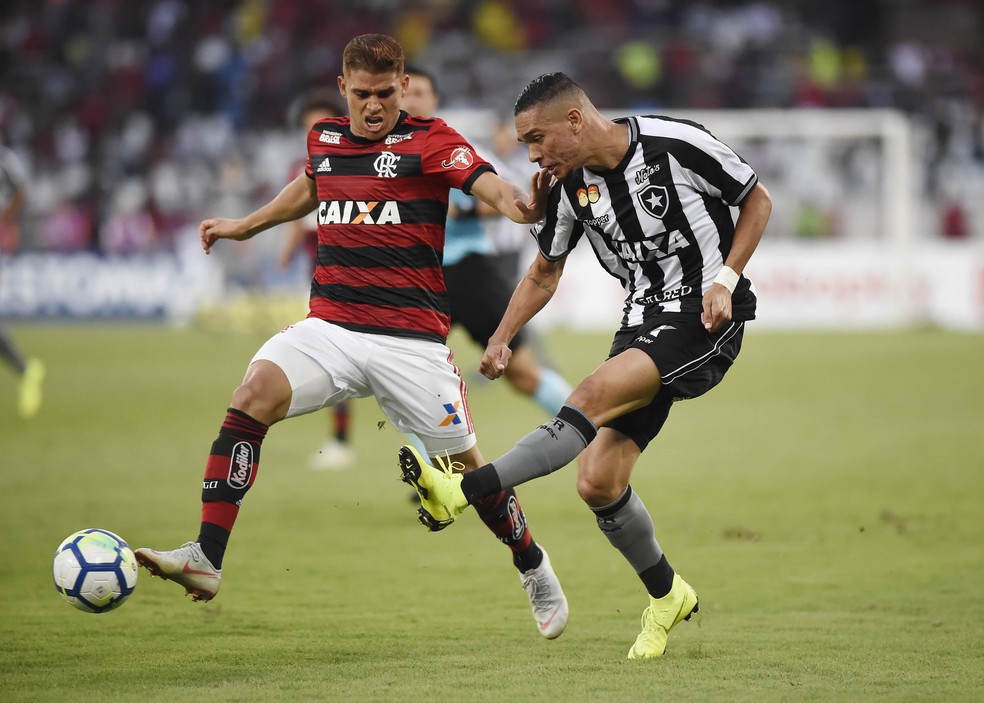 Cuéllar em ação: colombiano foi sacado no 1º tempo contra o Botafogo — Foto: André Durão/GloboEsporte.com