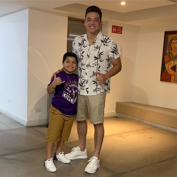 Wesley Safadão e o filho, Yhudi, fruto do relacionamento com Mileide Mihaile (Foto: Reprodução / Instagram)