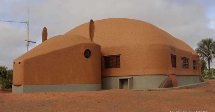 Escola em formato de Tatu construída para indígenas do Mato Grosso viraliza na web (Foto: Reprodução)