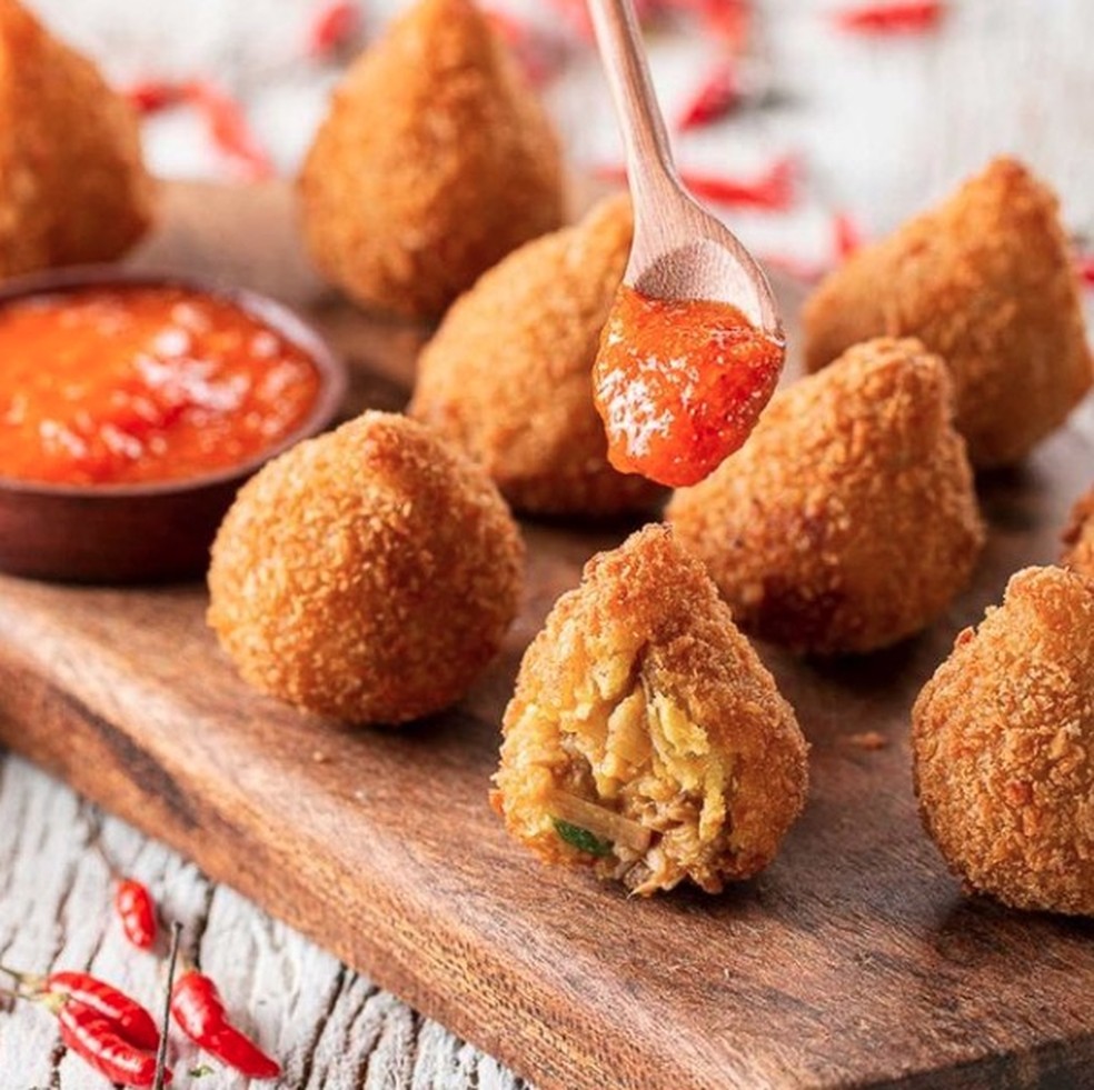 Coxinha de Jaca do restaurante ‘São Saruê’, na Zona Sul de São Paulo.  — Foto: Reprodução/Instagram 