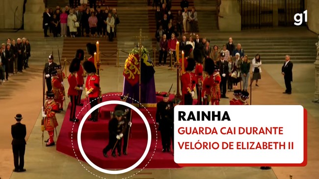 Guarda cai durante velório da Rainha Elizabeth II