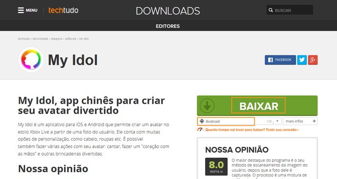 Baixar e instalar o My Idol no Android (Foto: Reprodução/Barbara Mannara)