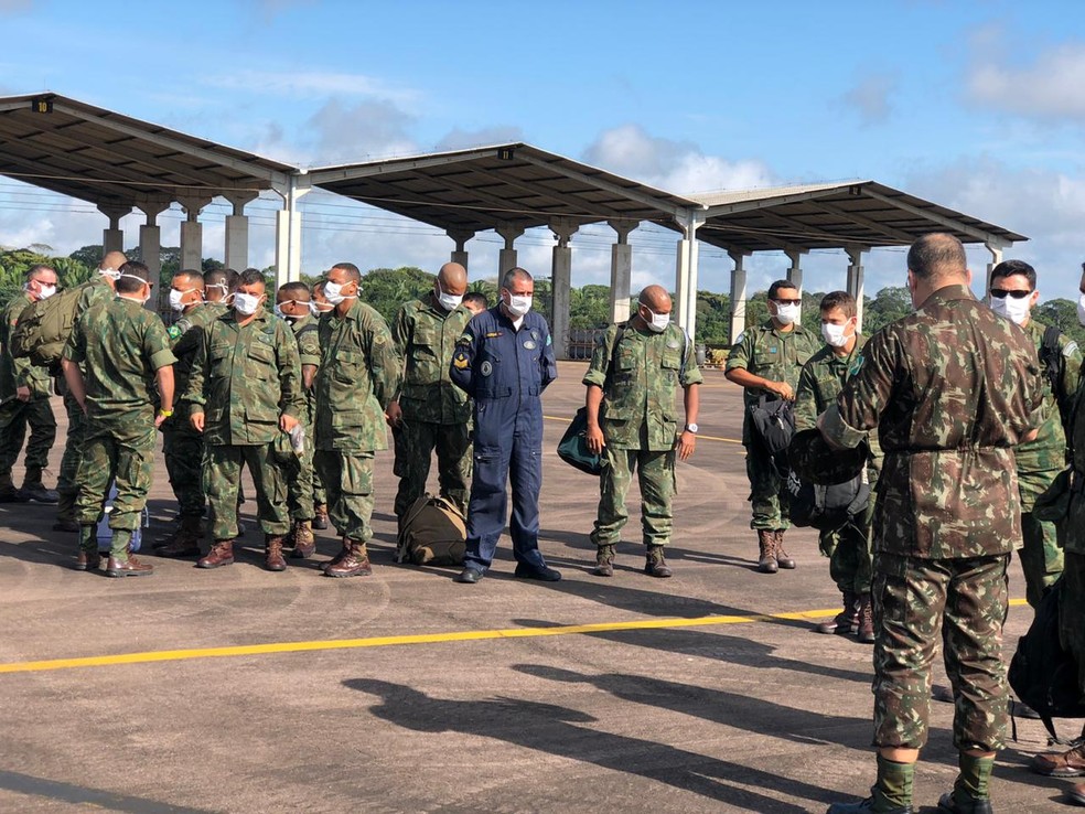 Militares irão atuar na desinfecção do aeroporto de Porto Velho no sábado (18).  — Foto: Divulgação/Ala 6 - Força Aérea Brasileira