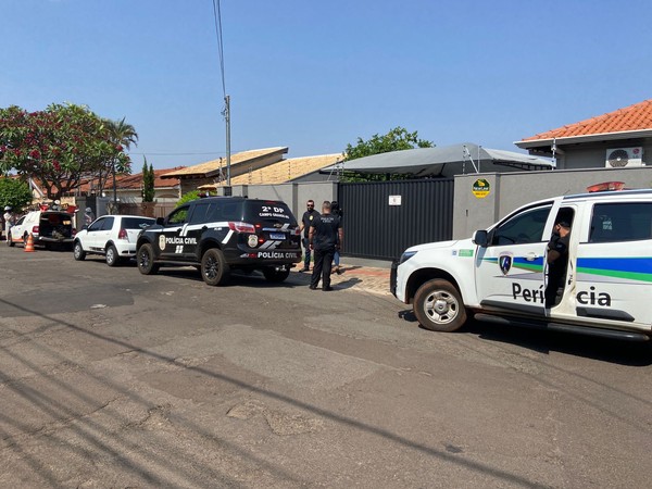 Operação possui 37 alvos na região norte de Campo Grande — Foto: Polícia Civil/Divulgação
