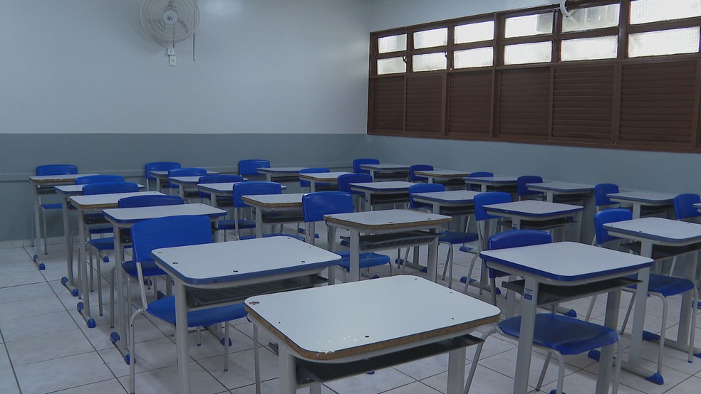 Sala de aula no Distrito Federal, em imagem de arquivo — Foto: TV Globo/Reprodução