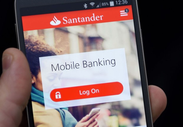 Aplicativo de online banking do Santander (Foto: Divulgação)