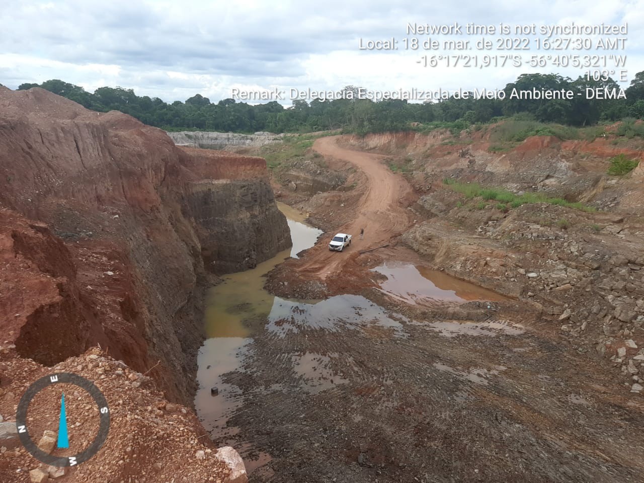 Três pessoas são presas por exploração de ouro em garimpo clandestino em Poconé (MT)