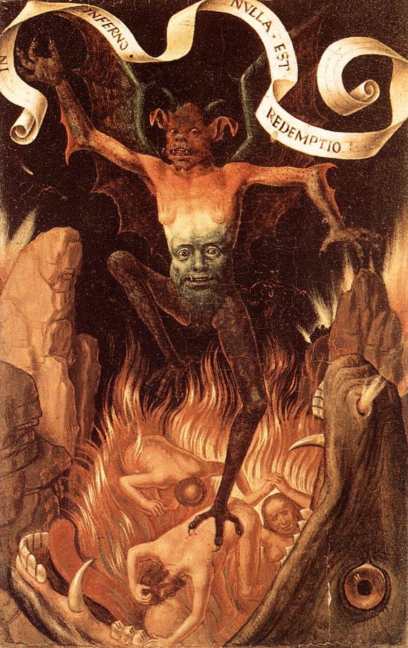 Quadro representa o demônio Satã (Foto: Hans Memling/Wikimedia Commons)