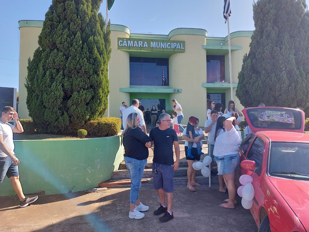 Carreata pede justiça após assassinato de vereador em Conchas  — Foto: Arquivo pessoal 