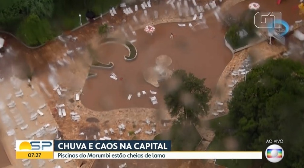 Temporal Enche De Lama As Piscinas Do Morumbi Sede Social Do Sao Paulo Sao Paulo Ge