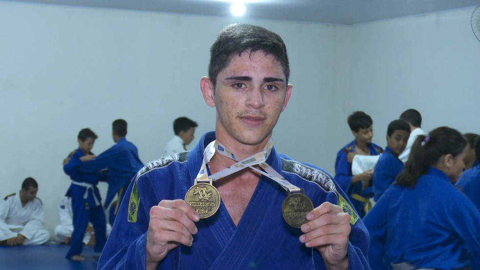 Judoca campeÃ£o na SurdolimpÃ­adas do Brasil â Foto: ReproduÃ§Ã£o/Rede AmazÃ´nica