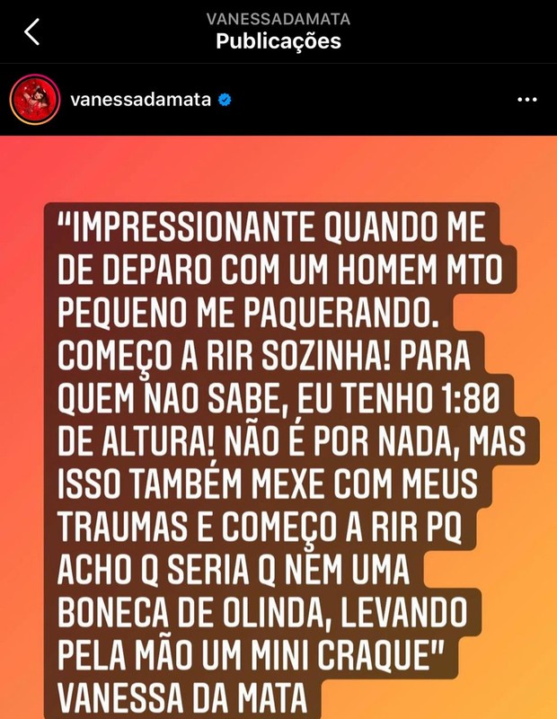 Post de Vanessa da Mata (Foto: Reprodução/Instagram)
