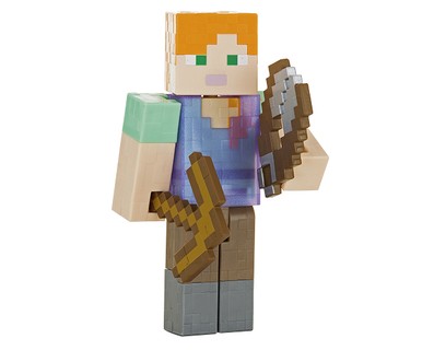 Minecraft Figures – Grande Da tela do computador para o mundo real, os bonecos inspirados no jogo Minecraft têm design fiel ao original. Além de os personagens serem colecionáveis, os fãs do game podem participar das brincadeiras de faz de conta. Acompanha armadura removível. R$ 129,99, da Mattel.