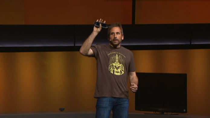 Ken Levine esteve no palco, no lançamento do PS Vita, para anunciar um BioShock exclusivo do console portátil (Foto: Reprodução/YouTube)