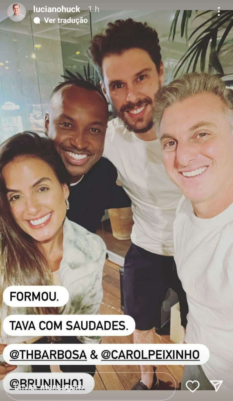 Carol Peixinho, Thiaguinho, Bruninho e Luciano Huck (Foto: Reprodução/Instagram)