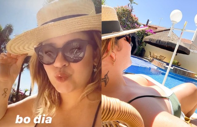 Marília Mendonça curte dia de piscina sozinha (Foto: Reprodução/Instagram)
