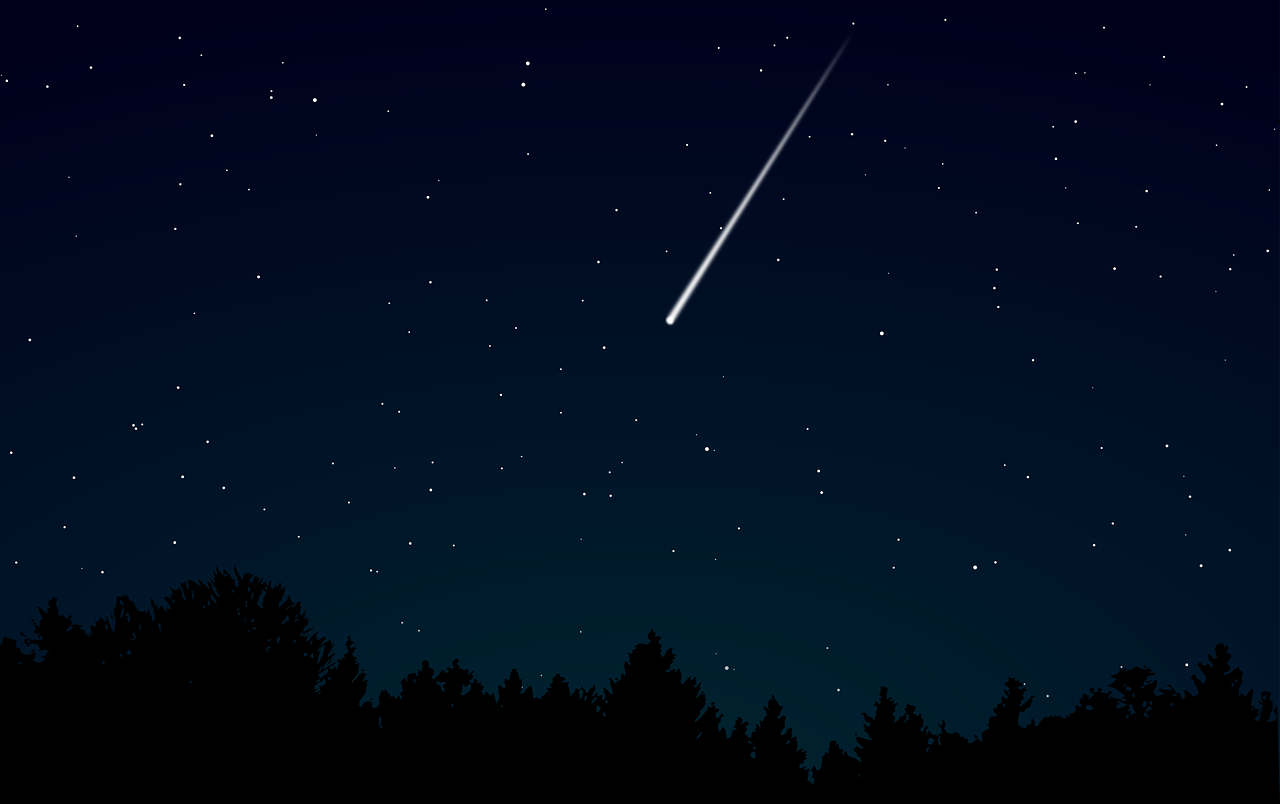 Estrelas cadentes não existem: são, na verdade, meteoros (Foto: OpenClipart-Vectors/Pixabay)