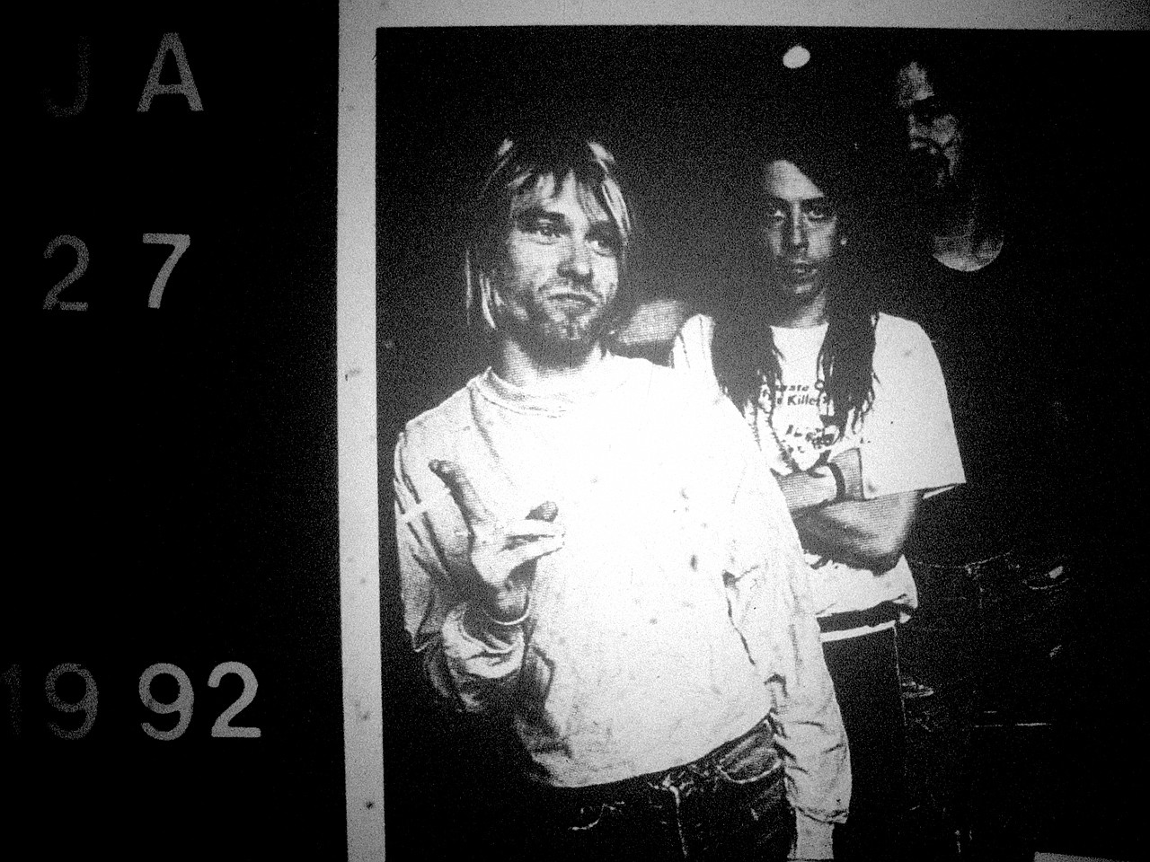 Kurt Cobain, Dave Grohl e Krist Novoselic em 1992 (Foto: Flickr/davetoaster)