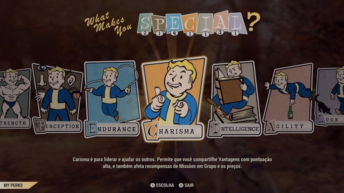 Evoluir no Fallout 76 não gera resultado visível (Foto: Reprodução/Murilo Tunholi) Evoluir no Fallout 76 não gera resultado visível (Foto: Reprodução/Murilo Tunholi)