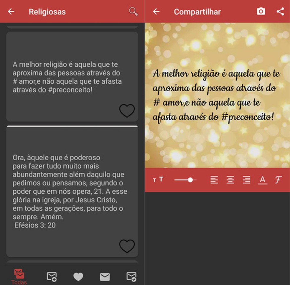 É possível editar sua própria imagem com frase de Sexta-Feira Santa — Foto: Reprodução/TechTudo