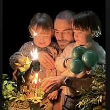 Thales Bretas com os filhos, Romeo e Gael — Foto: Reprodução do Instagram