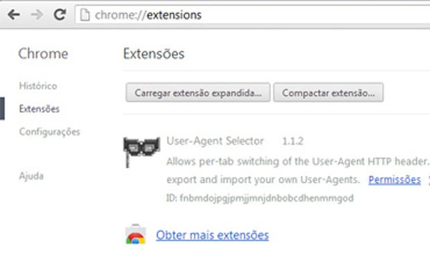 Lista de de extensões do Chrome. Desmarque a opção Ativar em itens suspeitos. (Foto: Reprodução)